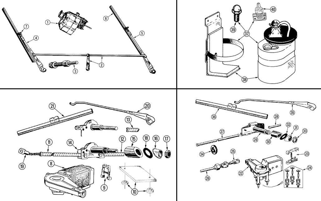 Wiper Parts Morgan 4 Plus 4