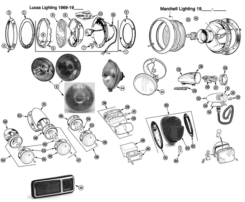 Lamps Lights Parts Morgan 8 Plus 8